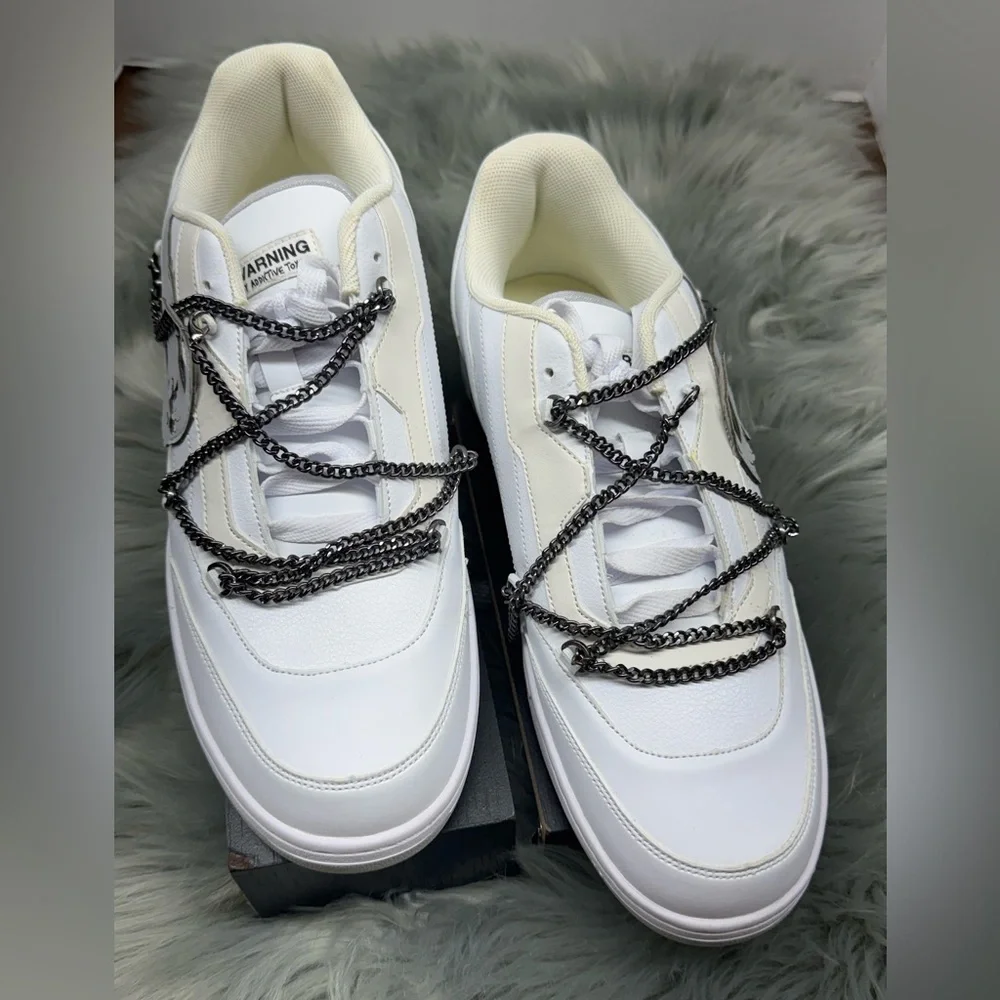 Brand X Court Classic (Toki) White Leather Sneakers Size 10.5